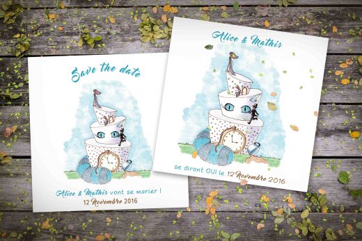 Faire-part save the date Alice