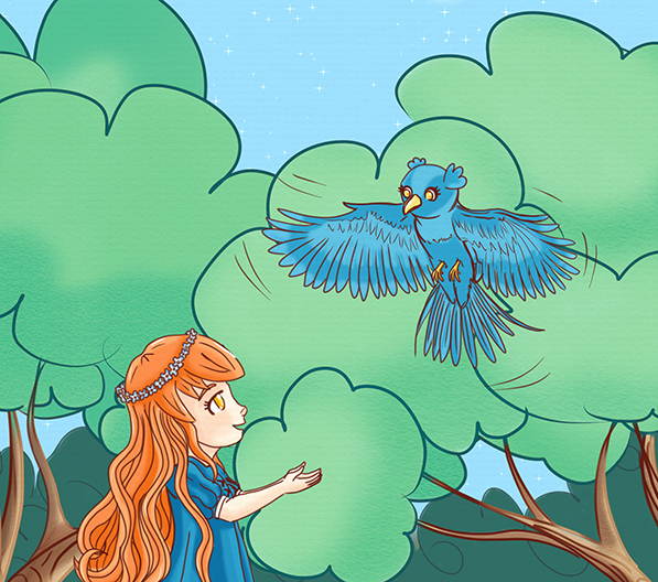 Oiseau bleu du pays merveilleux